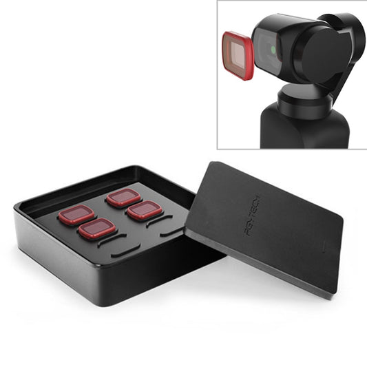 PGYTECH P-18C-013 ND Dimming Suit with 4 optical glass diving color lens filters for DJI Osmo Pocket, professional camera accessory.