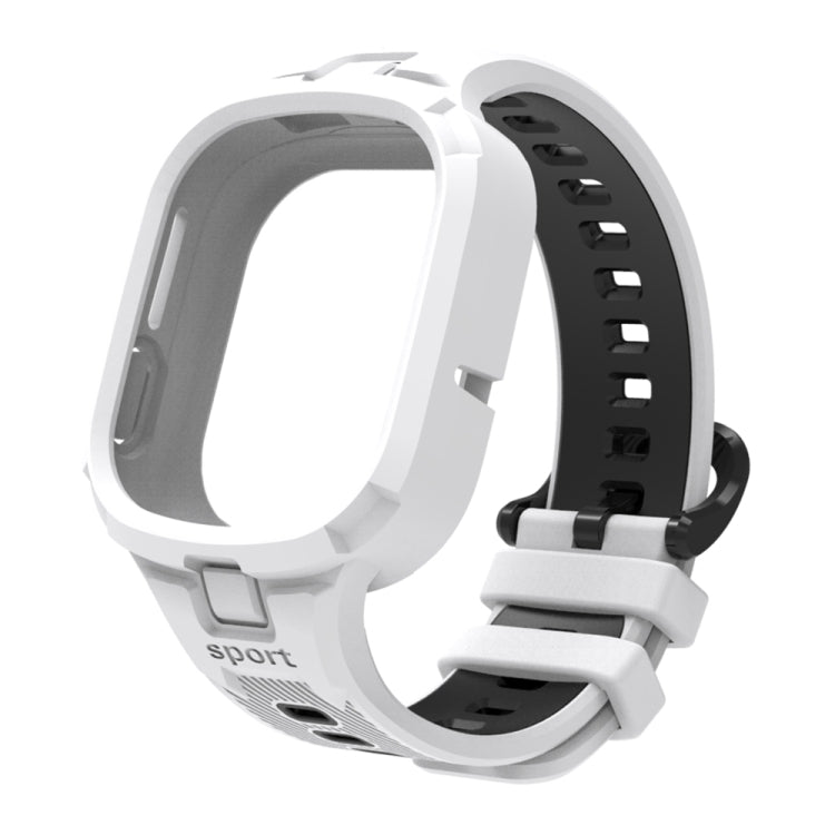Two-color integrated TPU Watch Band in white and black for Honor Watch 4, a durable and comfortable smart watch accessory.