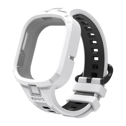 Two-color integrated TPU Watch Band in white and black for Honor Watch 4, a durable and comfortable smart watch accessory.