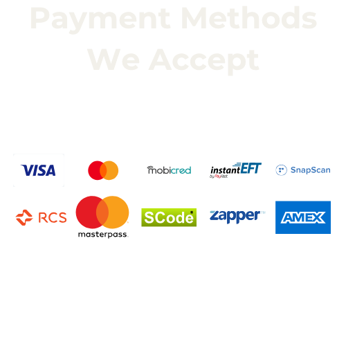 Payment Methods We accept