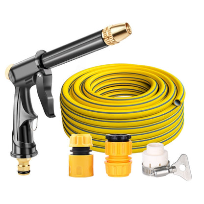 High Pressure Car Wash Hose and Telescopic Watering Sprinkler by KifTech, Style H2+3 Connector+30m Tube, for home and car maintenance, durable.